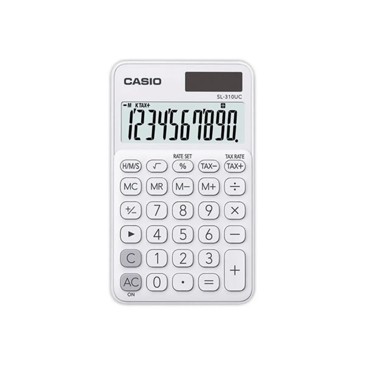 Calculatrice de poche SL-210UC – 10 chiffres – Blanc – CASIO photo du produit