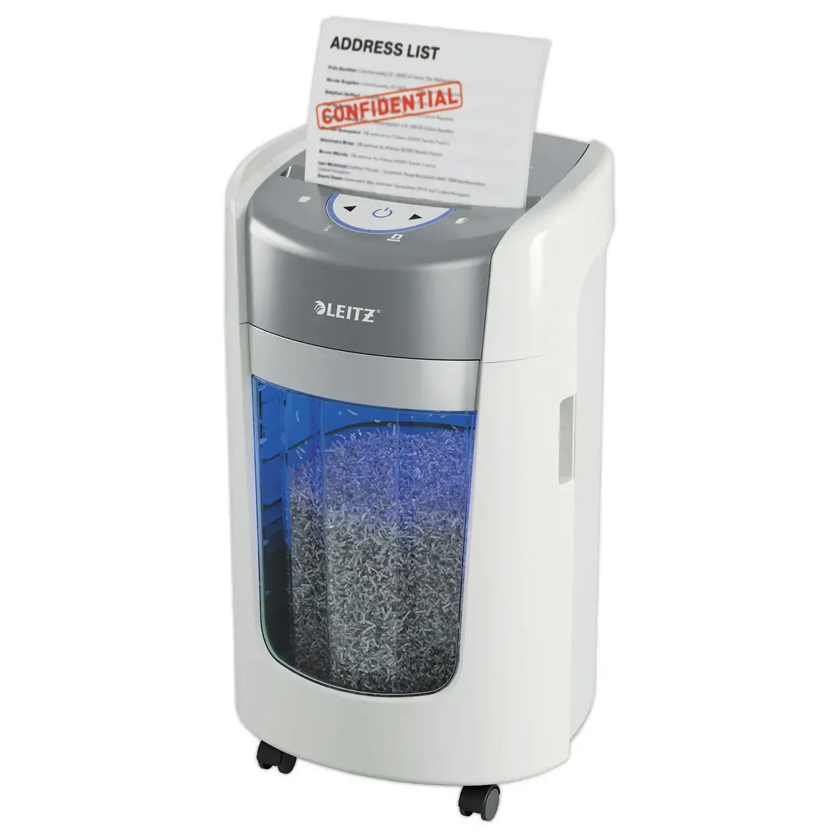 Destructeur Papier Manuel - Silencieux & Anti-Bourrage - Corbeille 15L - Leitz IQ photo du produit