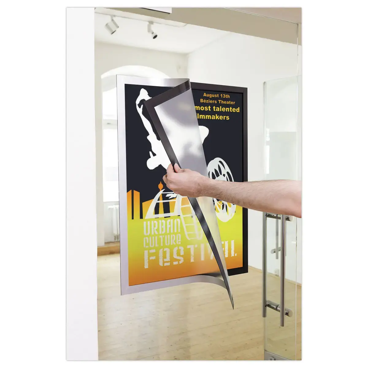 Cadre d'affichage adh&eacute;sif DURAFRAME POSTER - A1 - Noir - Durable photo du produit