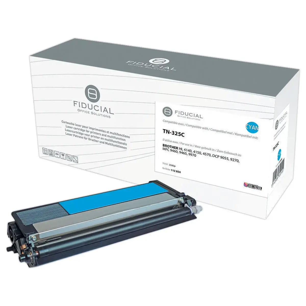 Toner remanufacturé éq. Brother TN-325C - Cyan photo du produit