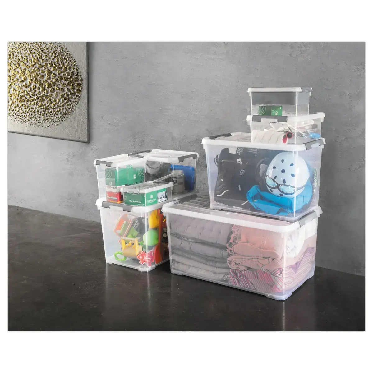 Boîte Transparente - Handy Plus 35L avec Clips - Curver photo du produit