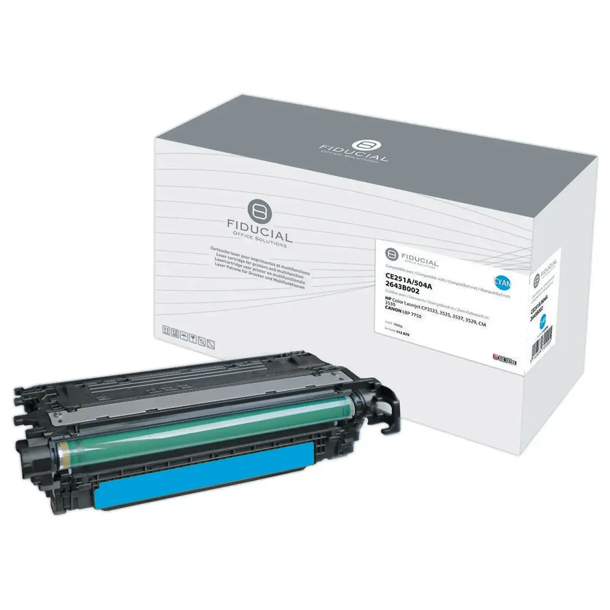 Toner Fiducial cyan compatible HP 2643B002 photo du produit