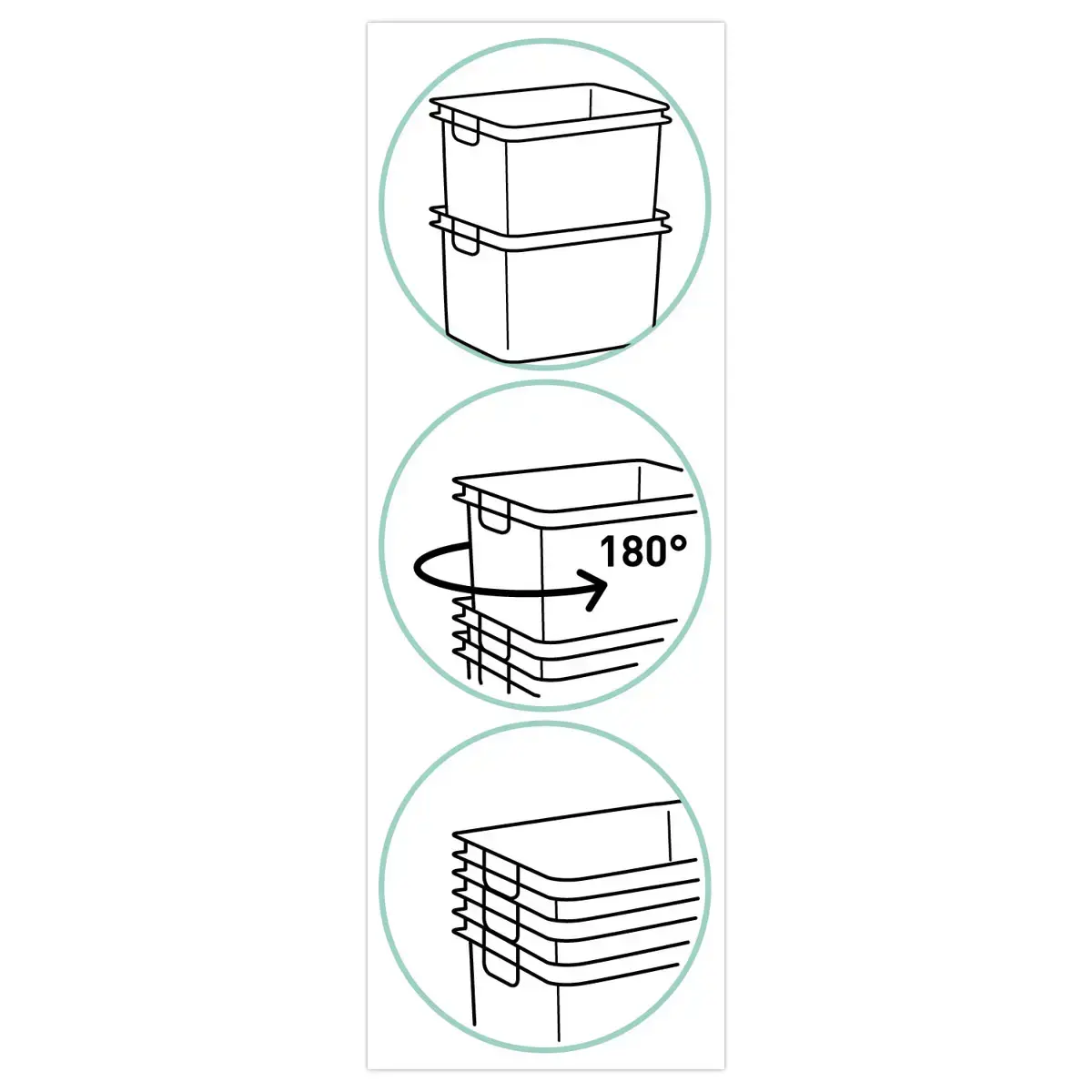 Bac Multifonctionnel 50L Embo&icirc;table et Empilable - Vulcano Recycl&eacute; - Keter photo du produit