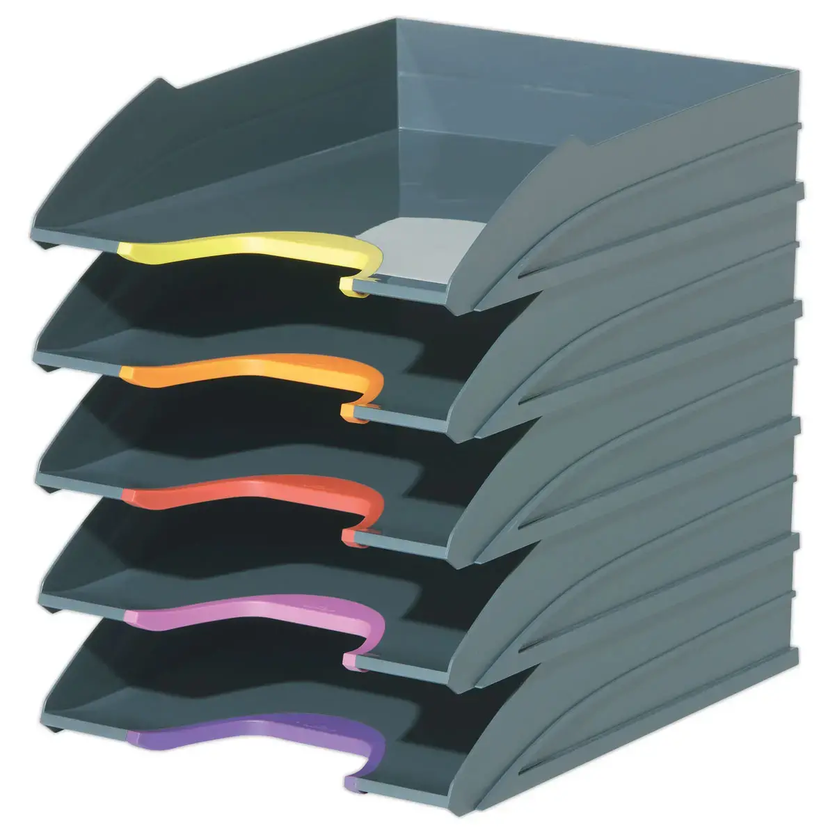 5 Corbeilles à courrier Varicolor - Gris - Durable photo du produit