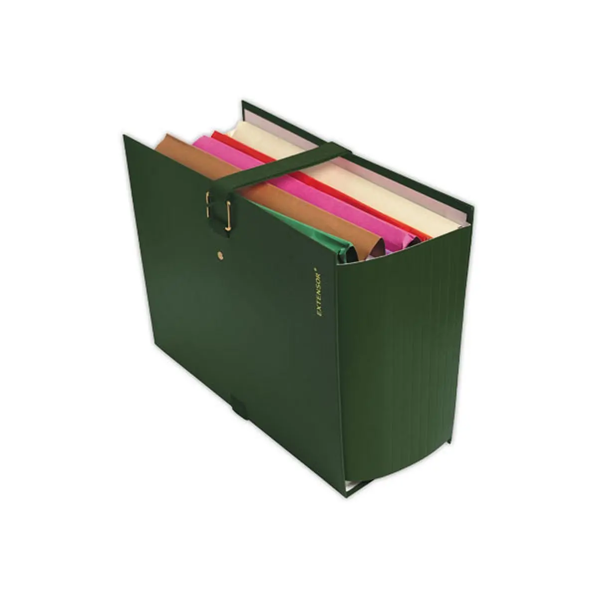 Chemise à sangle Extensor - vert - largeur max 16 cm - EXACOMPTA photo du produit