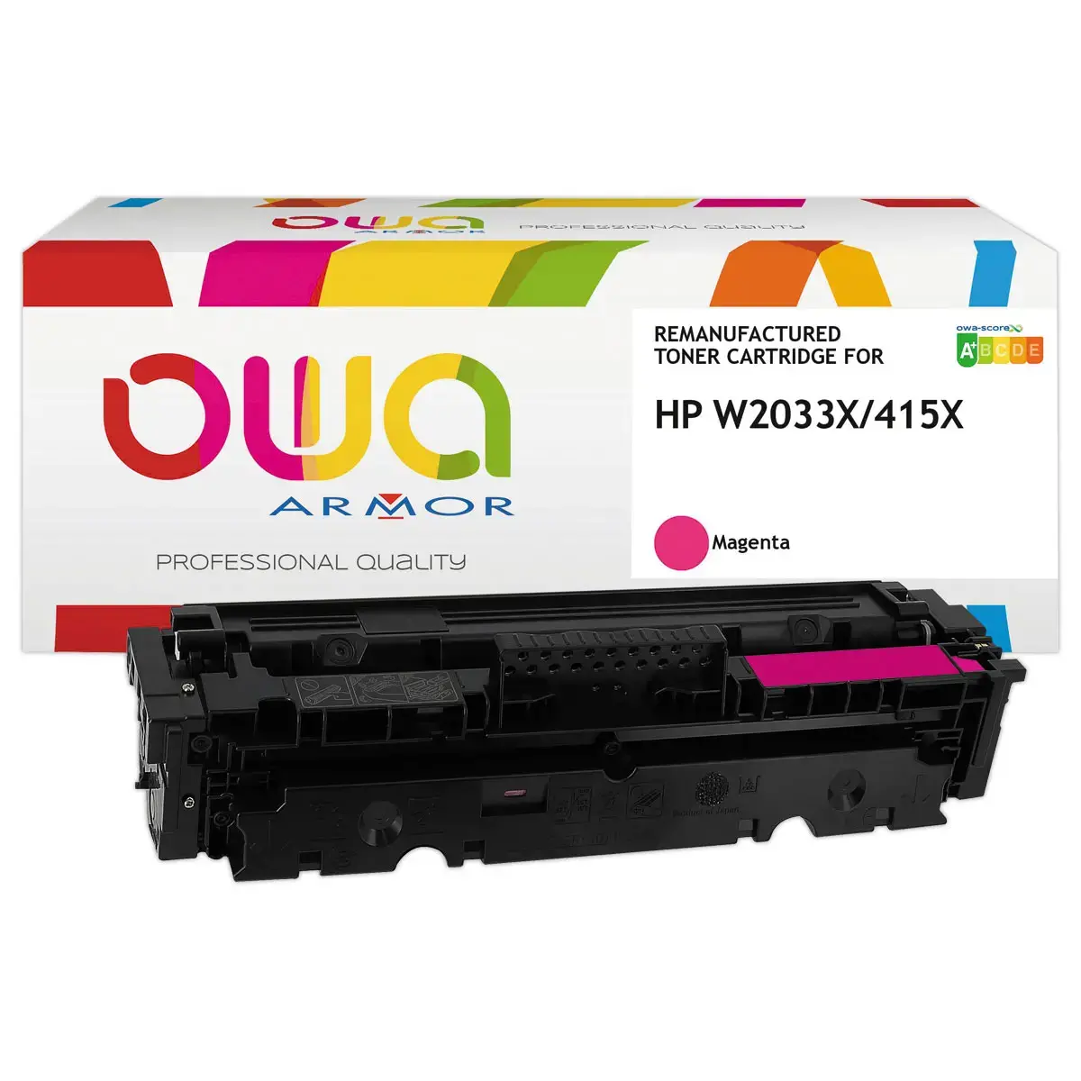 Toner compatible HP W2033X OWA magenta photo du produit