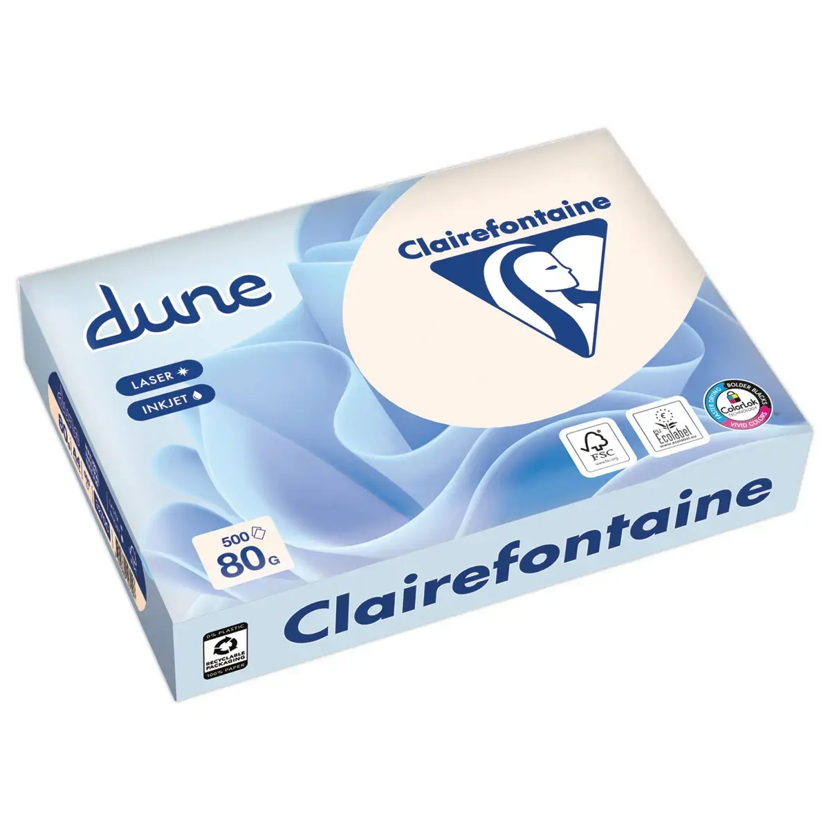 5 Ramettes de 500 feuilles de papiers Dune 80g A4 photo du produit