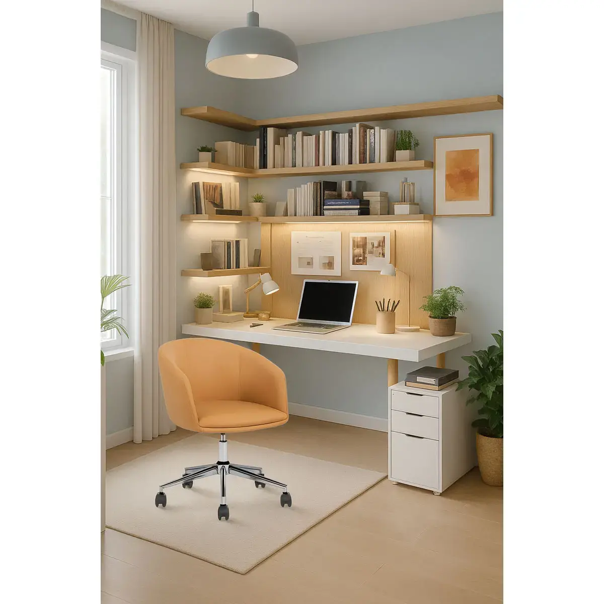 2 Fauteuil ARCO noir pied roulettes monté photo du produit