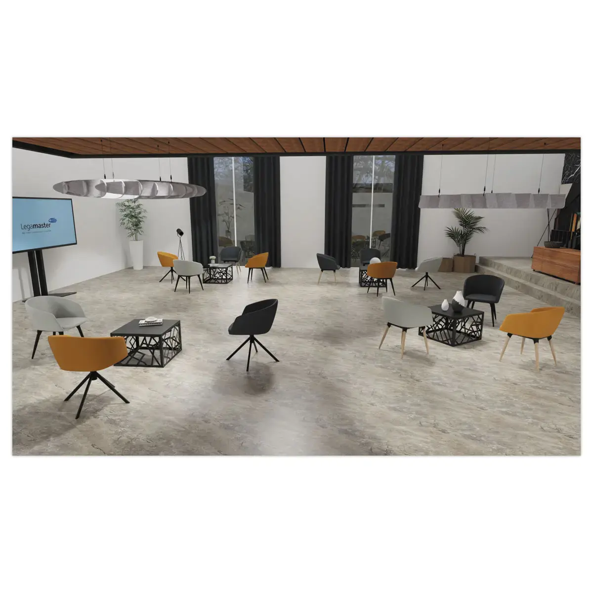 2 Fauteuil Arco Arrondi Beige - Pied Pyramidal - Generique photo du produit