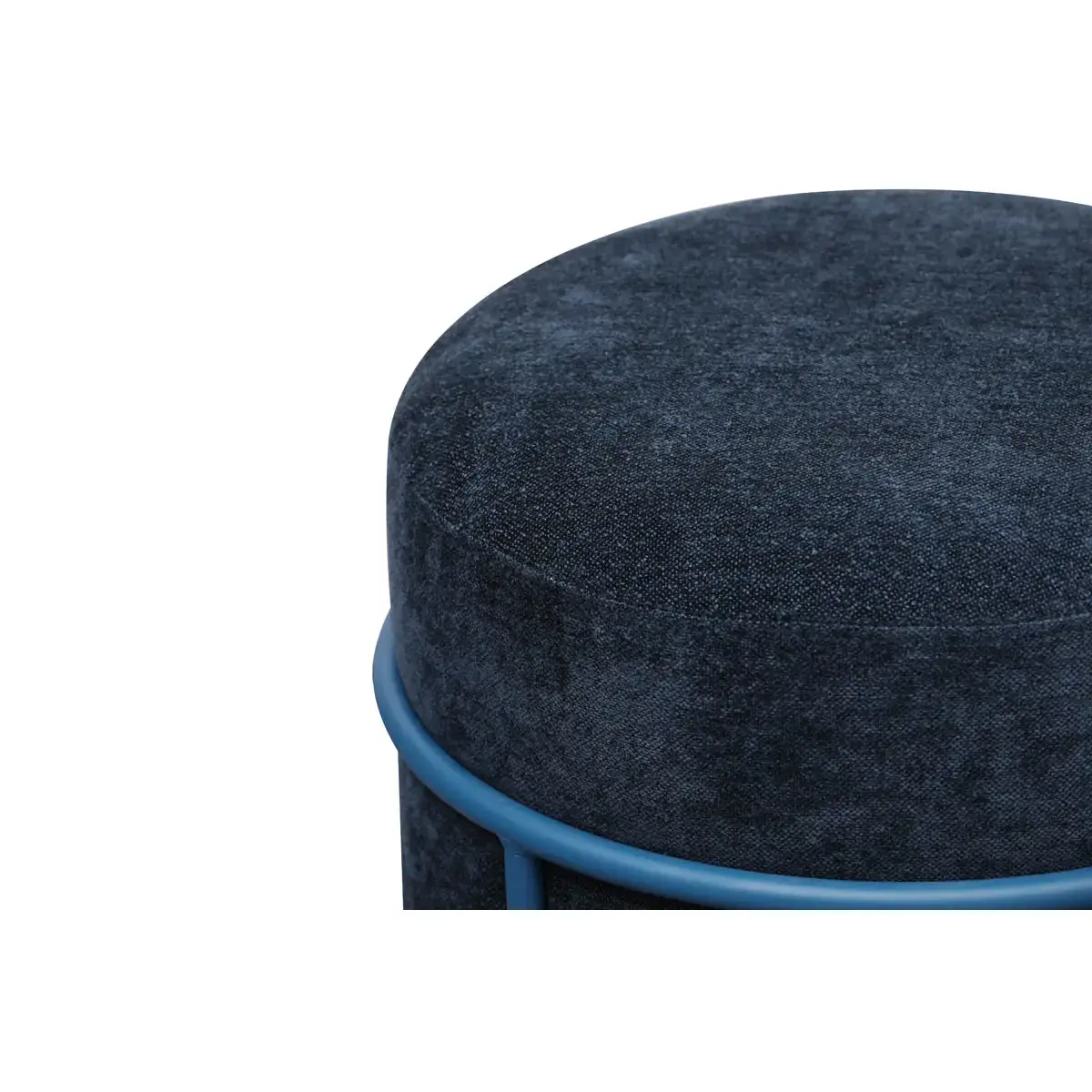 Pouf empilable bleu photo du produit