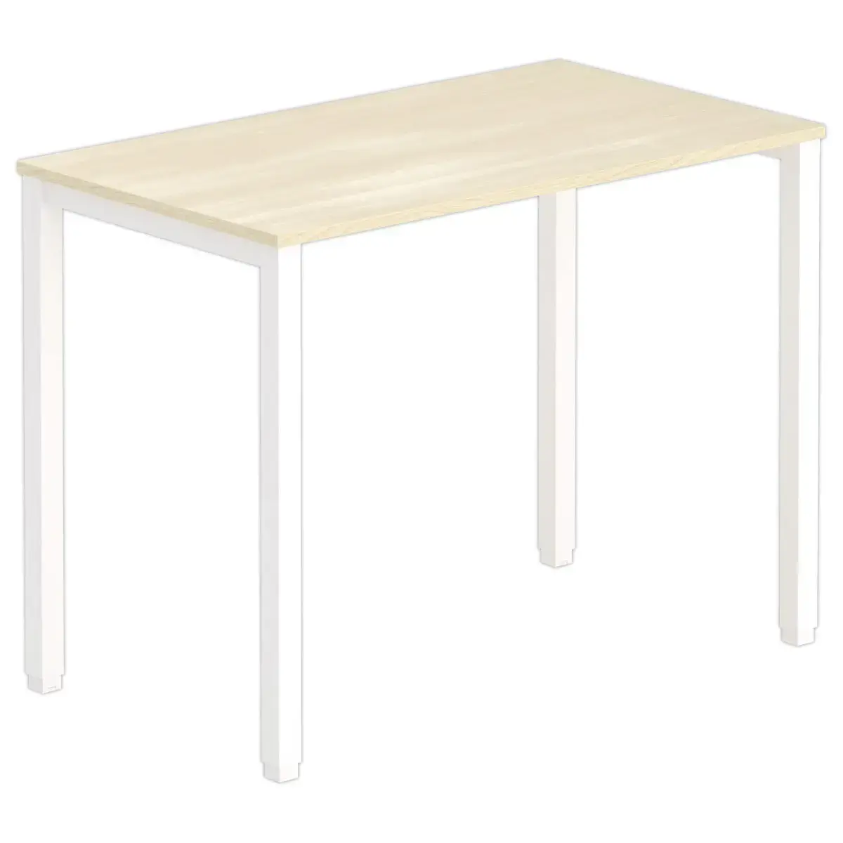 Table haute rectangulaire 140 x 80 Acacia /Blanc photo du produit