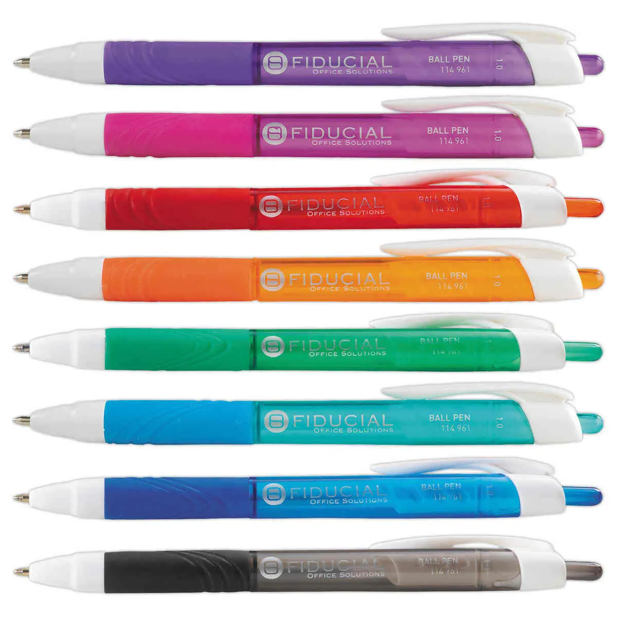 Stylo bille rétractable Fiducial Grip - Ecriture moyenne - Violet photo du produit