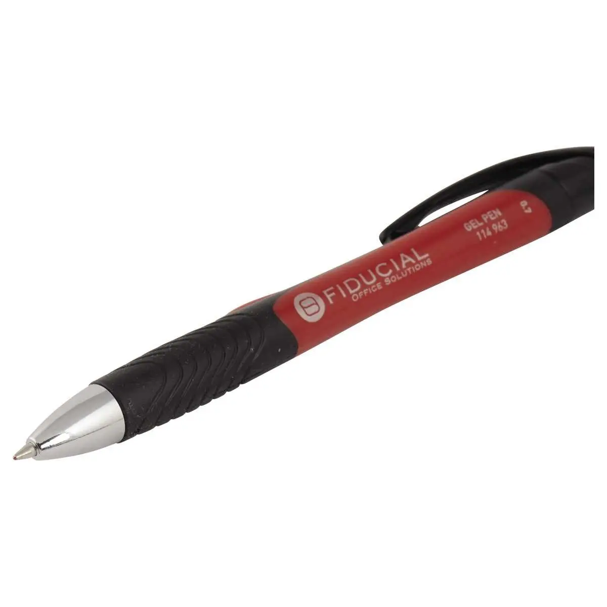 Stylo bille gel r&eacute;tractable - Grip - Ecriture moyenne - Rouge - Fiducial photo du produit