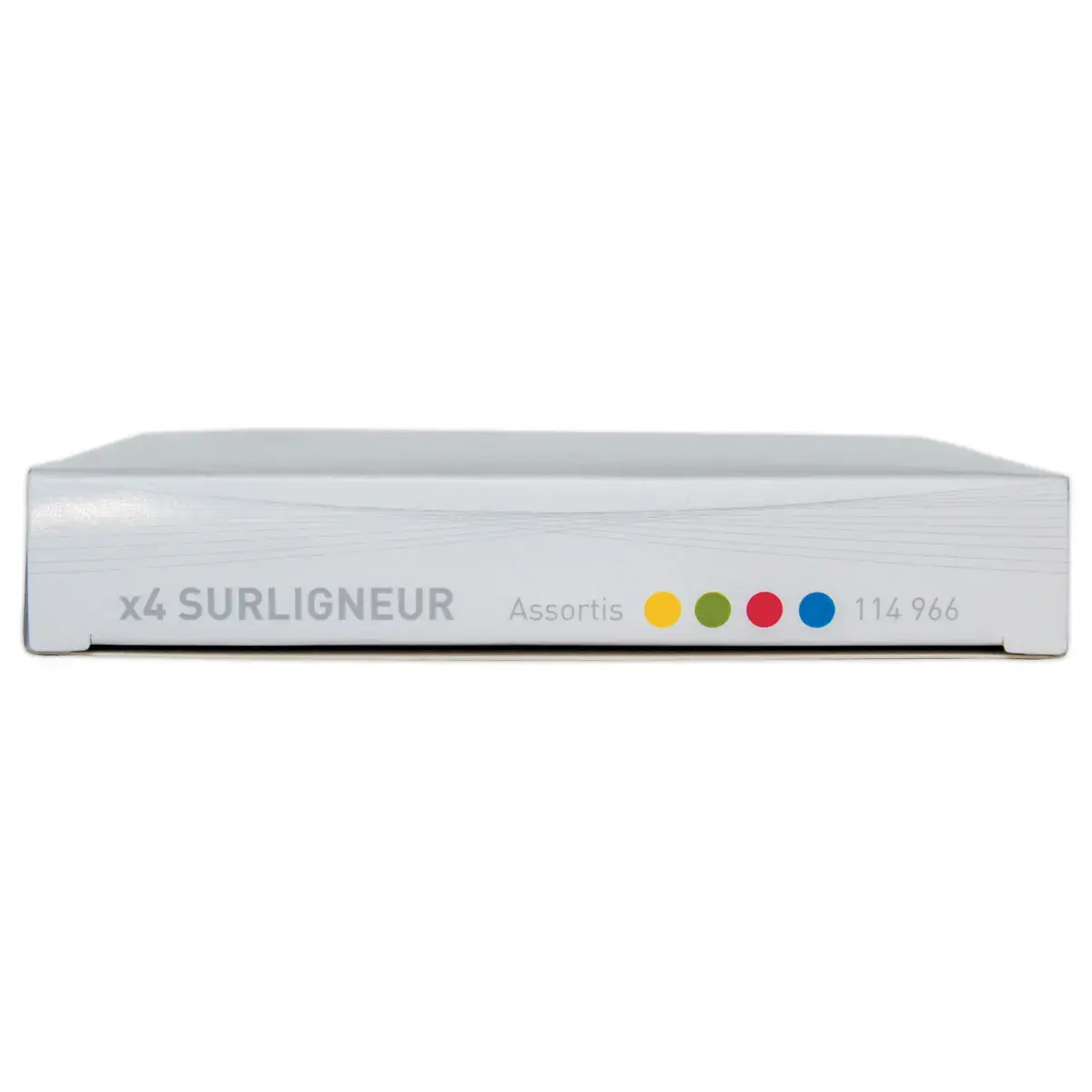 4 Surligneurs - Pointe large - Coloris assortis - Fiducial photo du produit