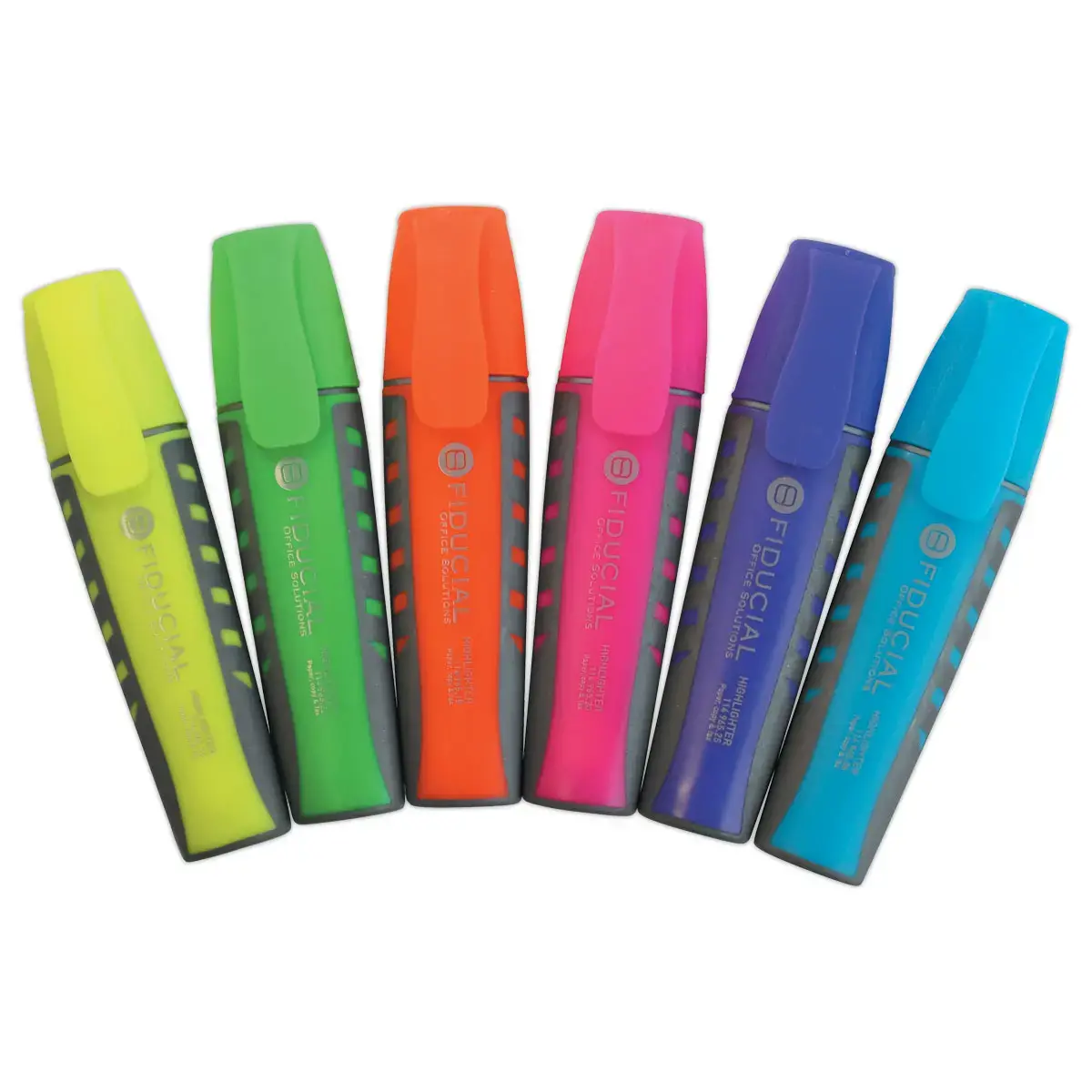 6 surligneurs - Pointe large - Coloris assortis - Fiducial photo du produit