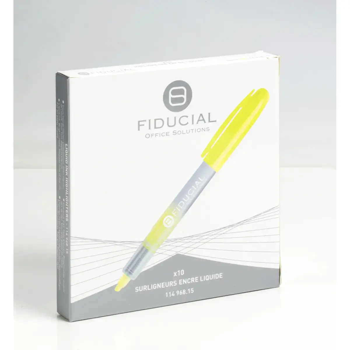 Surligneur de poche à encre liquide - Jaune - Fiducial photo du produit