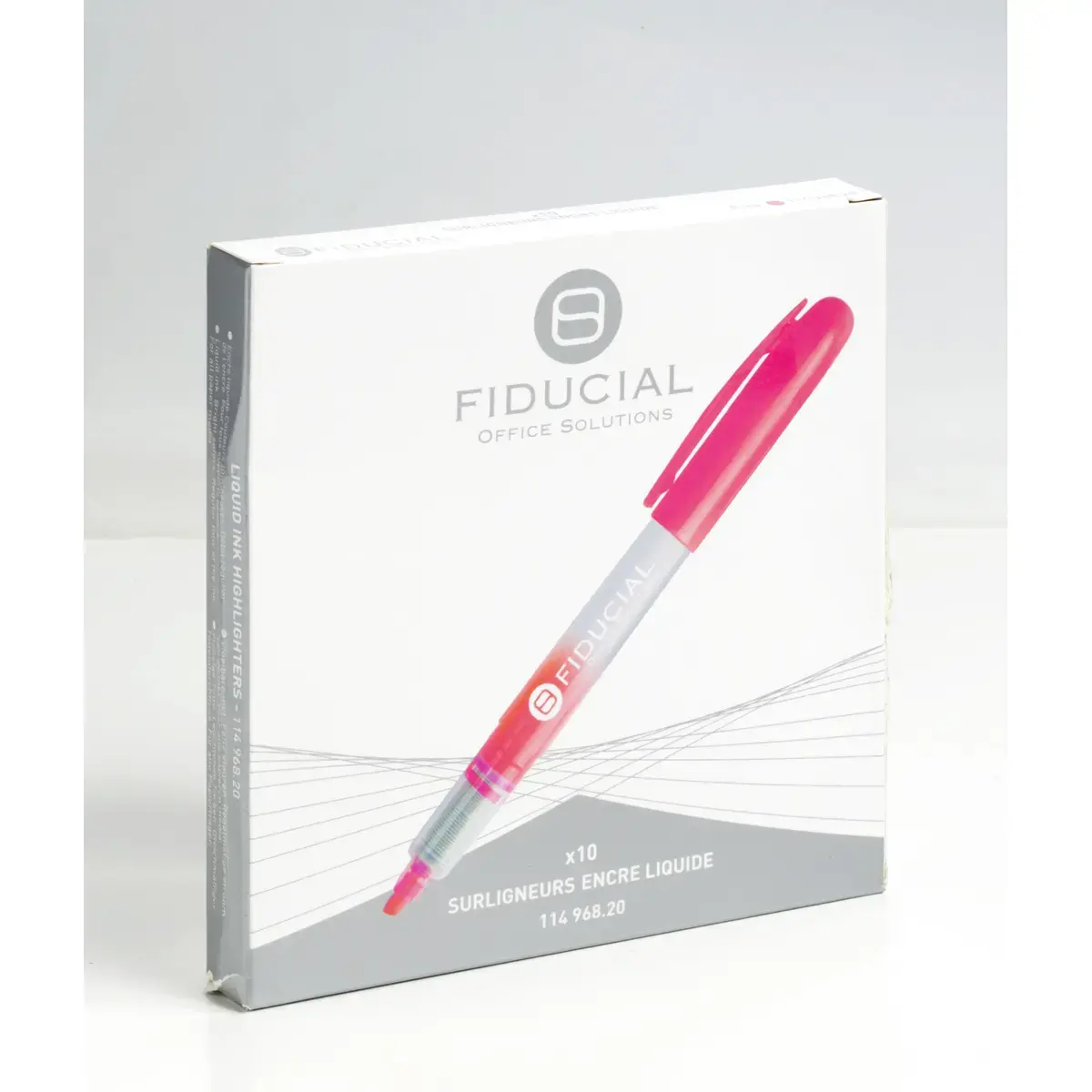 Surligneur de poche &agrave; encre liquide - Rose - Fiducial photo du produit