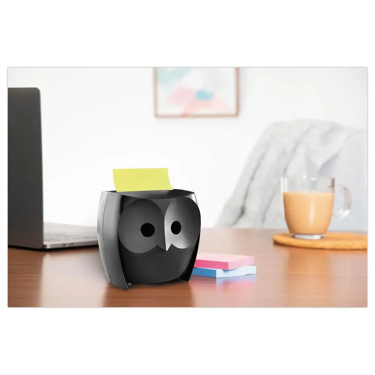 Dévidoir Chouette Super Sticky Z-Notes + 2 blocs de 45 feuilles - Post-It photo du produit