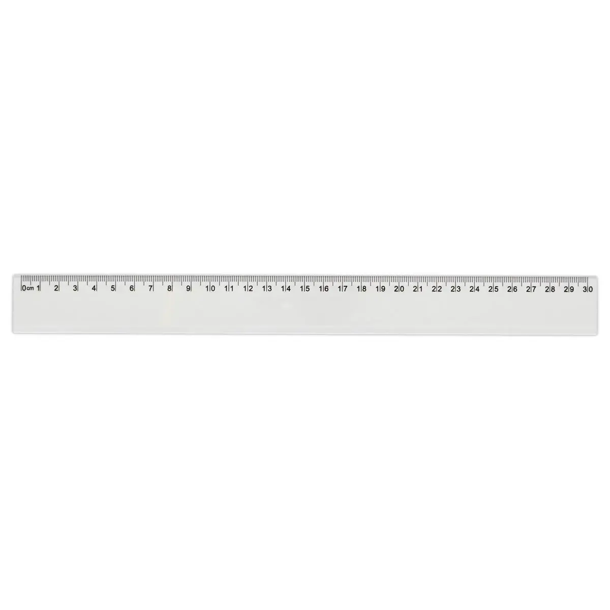 R&egrave;gle de bureau simple en plastique  - 30 cm photo du produit