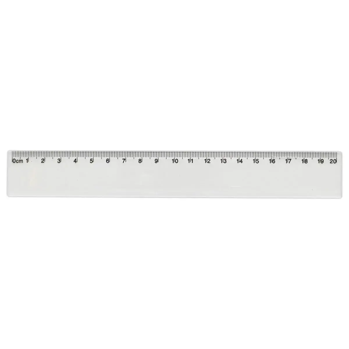 Règle de bureau simple en plastique Eco - 20 cm photo du produit