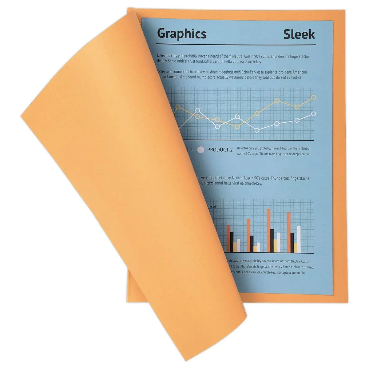 100 Chemises A4+ - orange pastel - 220g - FIDUCIAL photo du produit