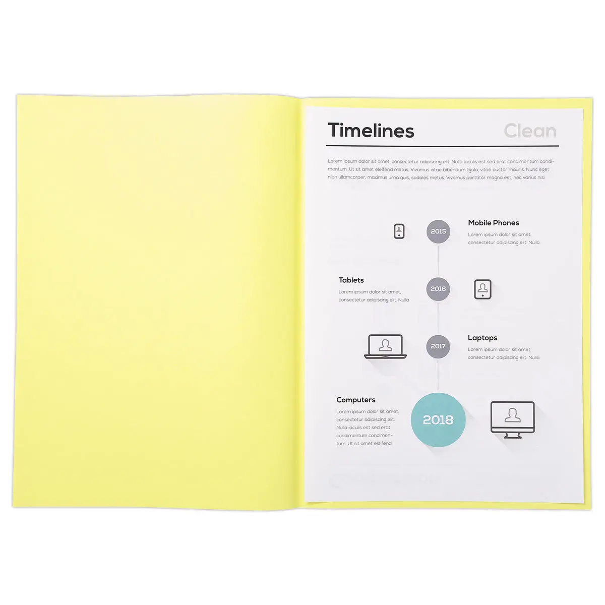 250 Sous-chemises - A4 - Jaune pastel - Fiducial photo du produit