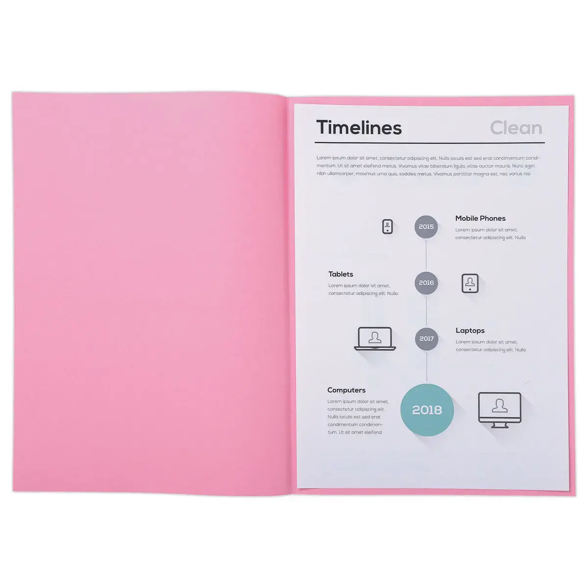 250 Sous-chemises - A4 - Rose pastel - Fiducial photo du produit