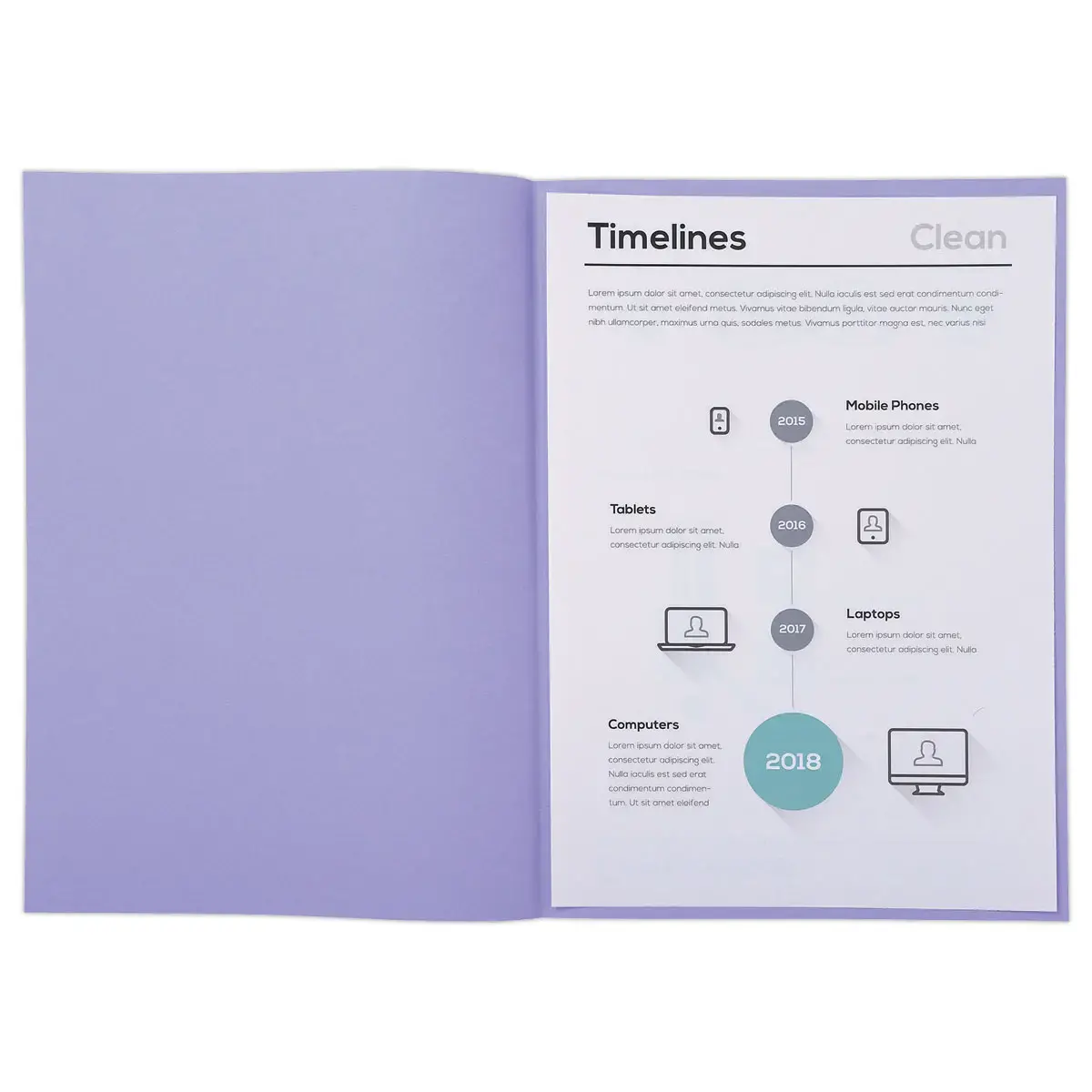 250 Sous-chemises - A4 - Violet pastel - Fiducial photo du produit
