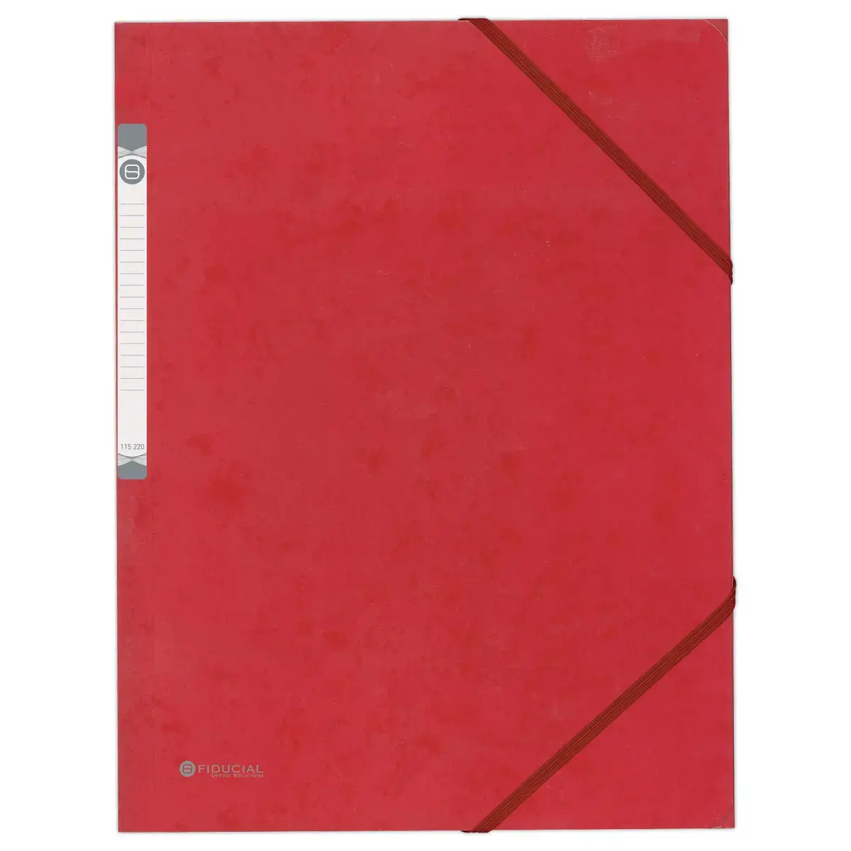 Chemise 3 rabats &agrave; &eacute;lastique en carte rigide - Rouge - Fiducial photo du produit