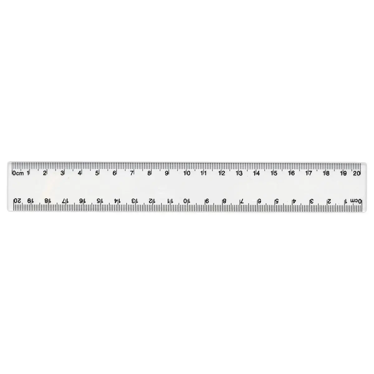 Règle de bureau double en plastique - 20 cm photo du produit