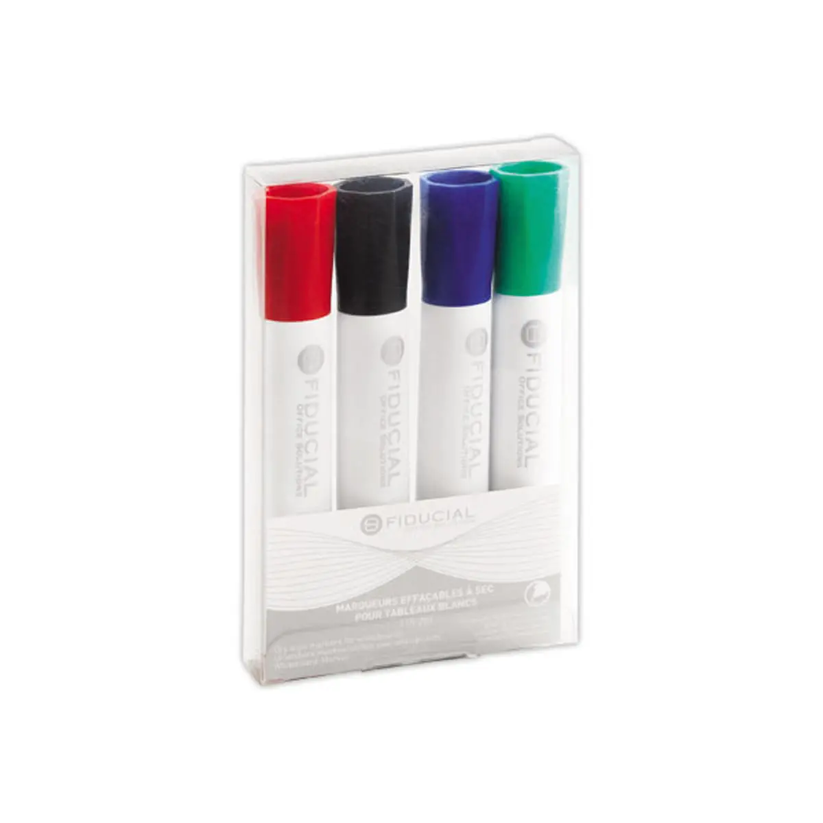 4 Marqueurs pour tableaux blancs - Pointe ogive assortis - FIDUCIAL photo du produit