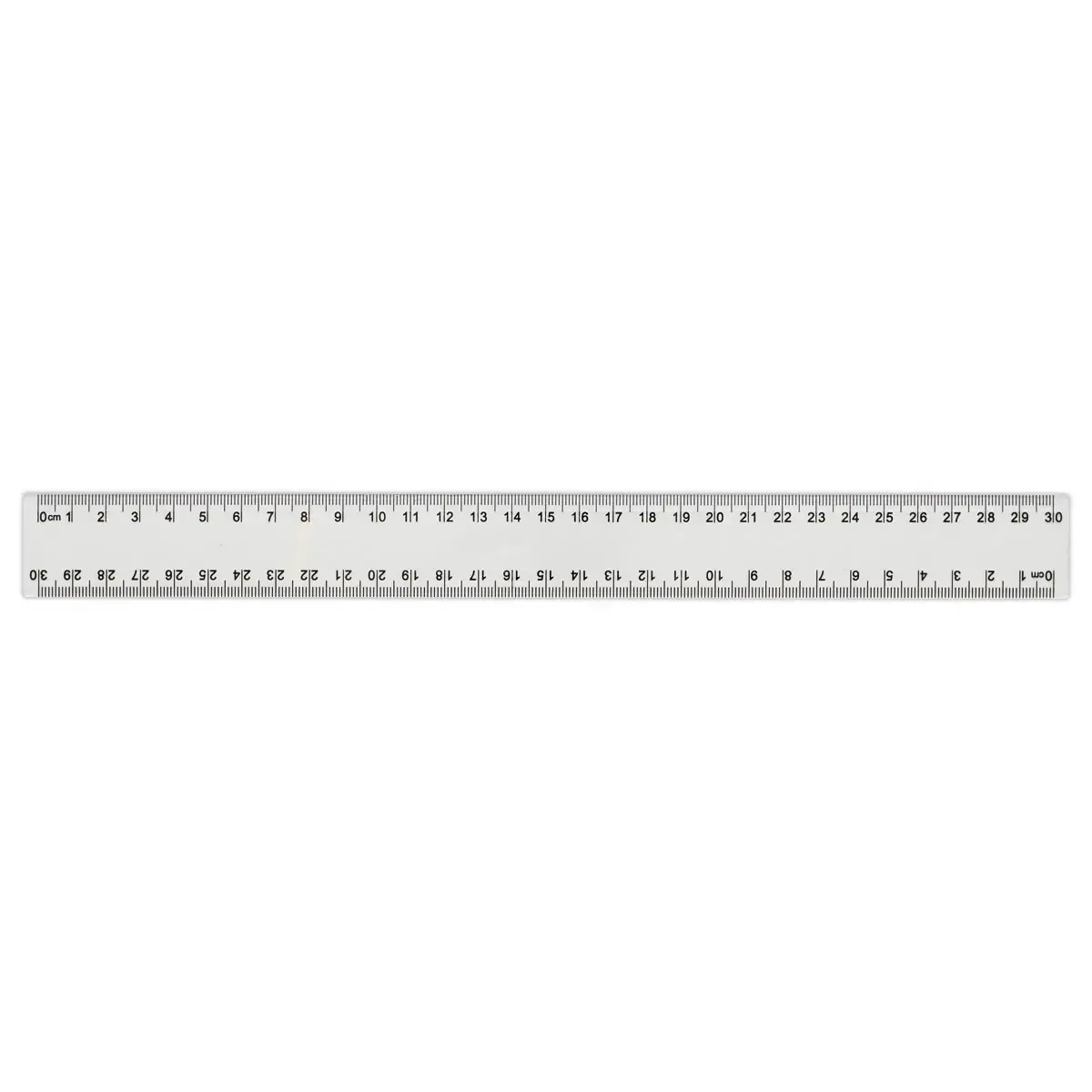 R&egrave;gle de bureau double en plastique  - 30 cm photo du produit