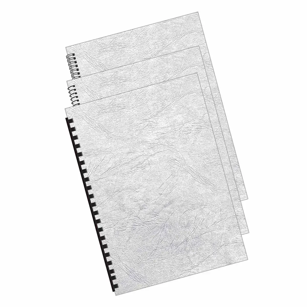 100 Couvertures A4 grain cuir- blanc - Fellowes photo du produit