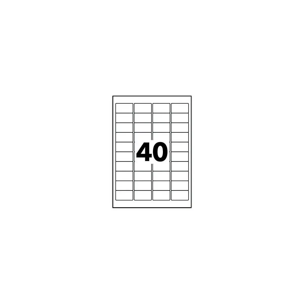 Planches de 40 étiquettes à coins carrés - 52,5 x 29,7 mm - Fiducial photo du produit