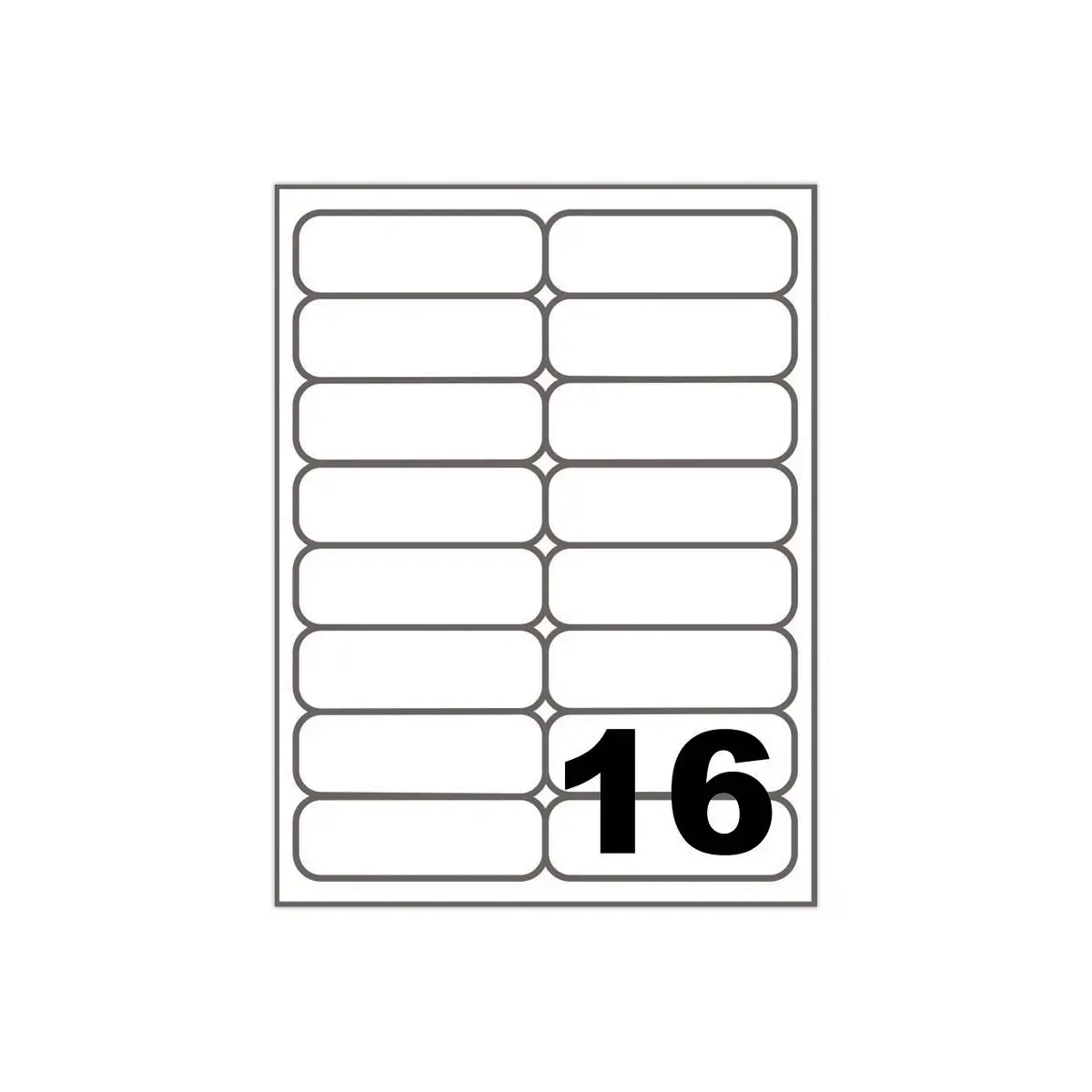 100 Planches d'&eacute;tiquettes &agrave; coins ronds - 99,1 x 33,9 mm - Fiducial photo du produit