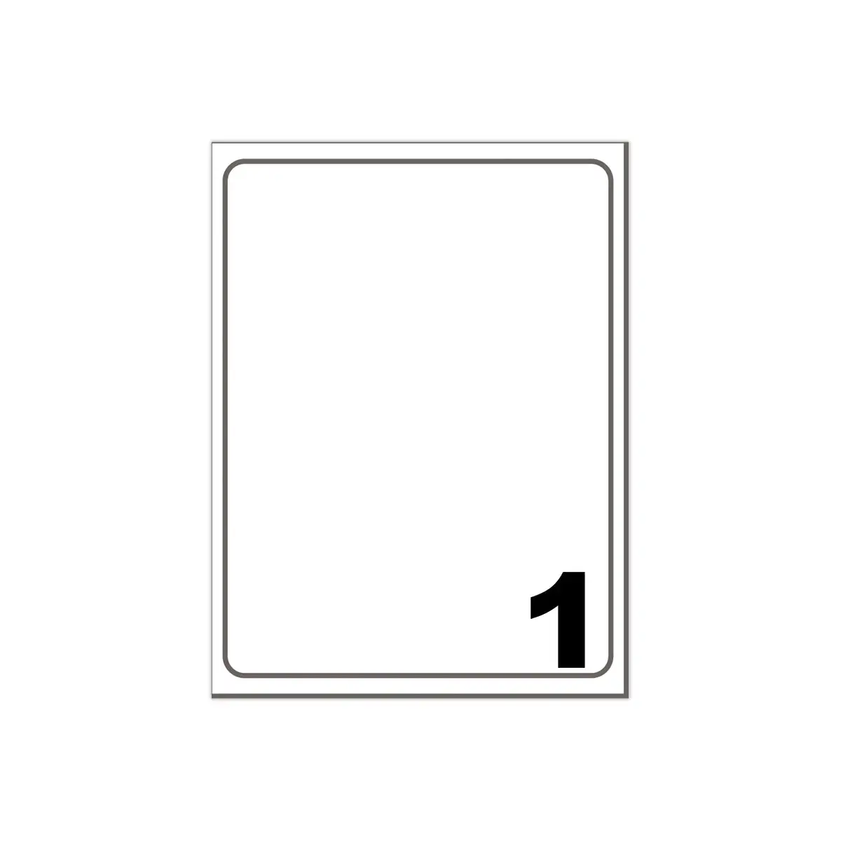 100 Planches d'étiquettes Fiducial coins ronds 199,6x289,1mm 100 étiq/bte photo du produit