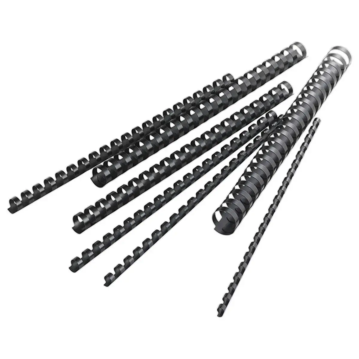 100 Reliures rondes en plastique 21 anneaux- Ø 10 mm - Noir - Access photo du produit