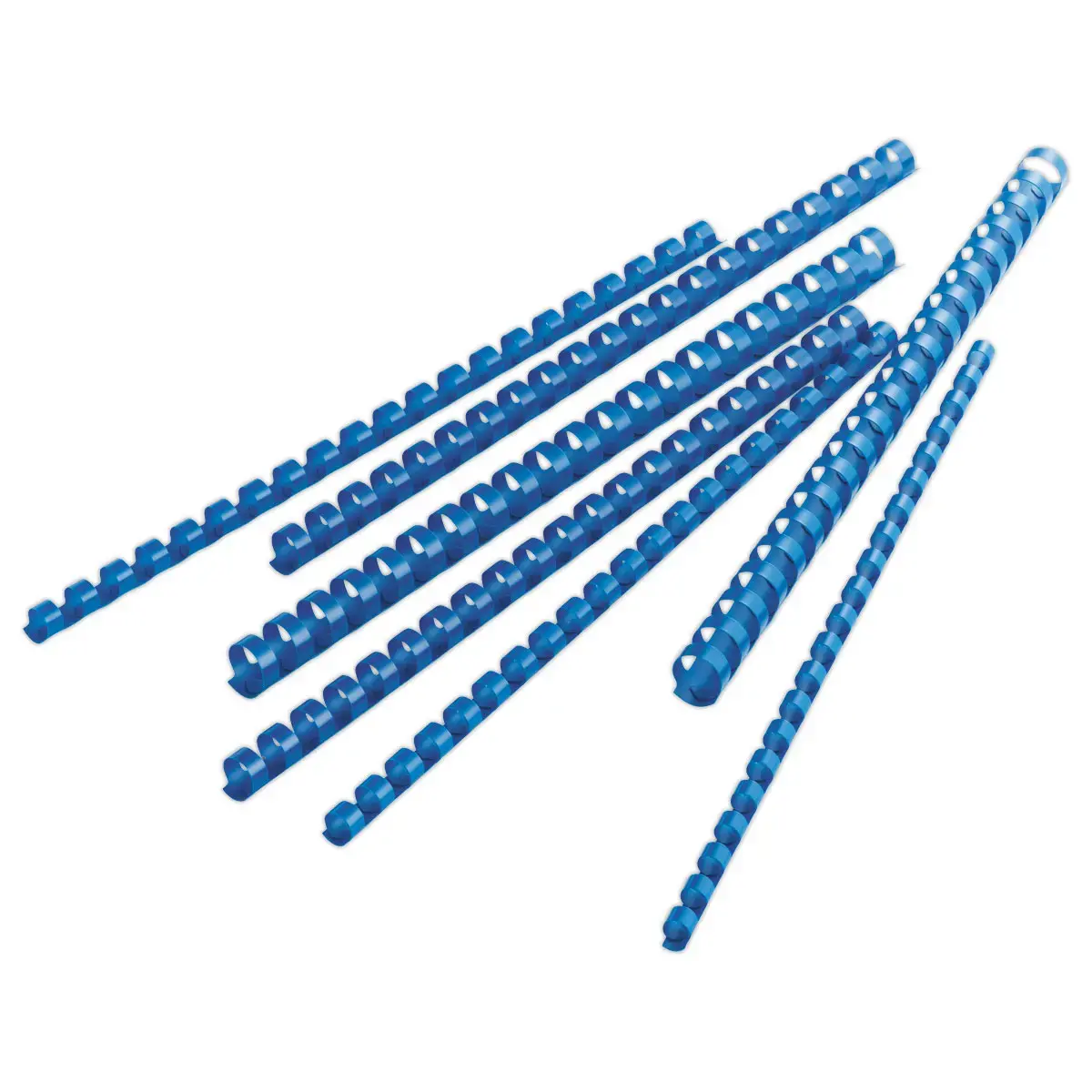 100 Reliures rondes en plastique - 21 anneaux 16 mm - Bleu - Access photo du produit