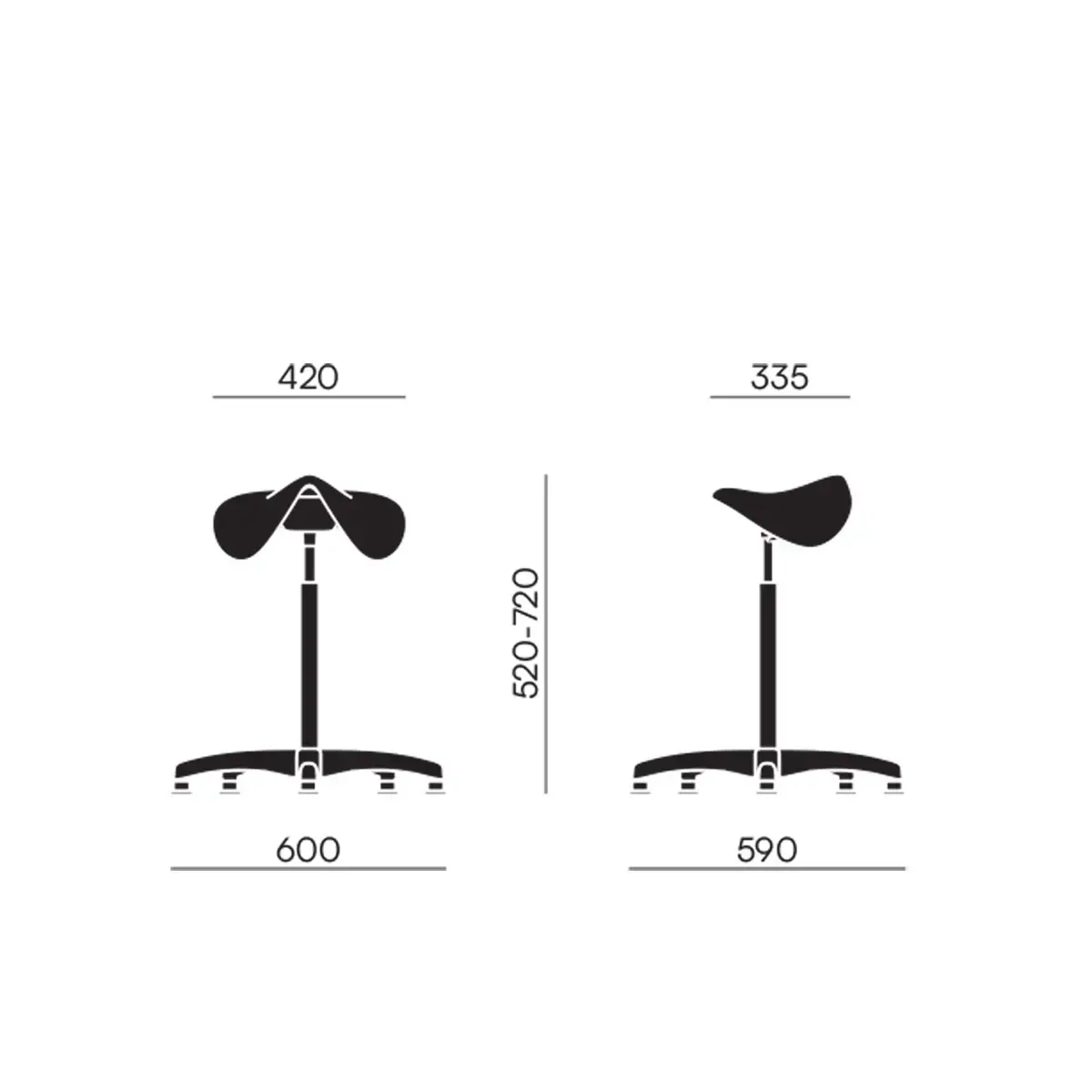Tabouret selle - Taille moyenne photo du produit