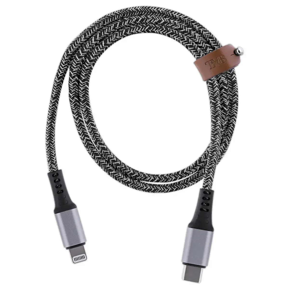 Câble de charge USB-C / Lightning avec attache - T'NB photo du produit