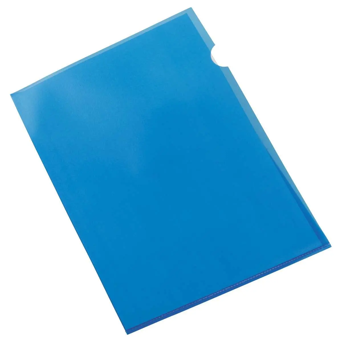 100 Pochettes coins en polypropyl&egrave;ne 11/100e - Bleu - Fiducial photo du produit