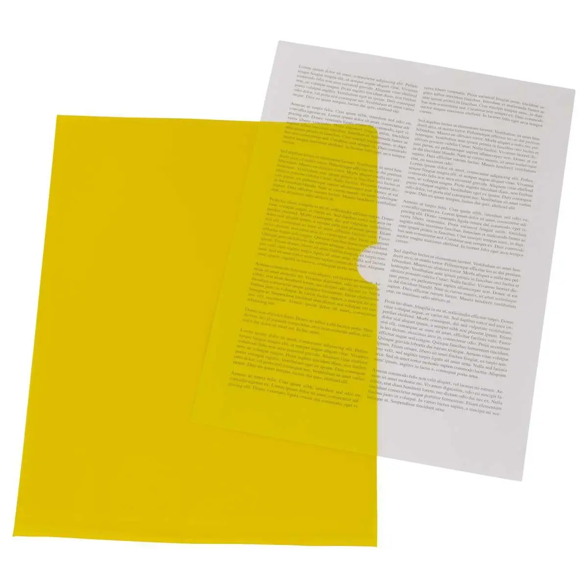 10 Pochettes coin - Jaune - Fiducial photo du produit