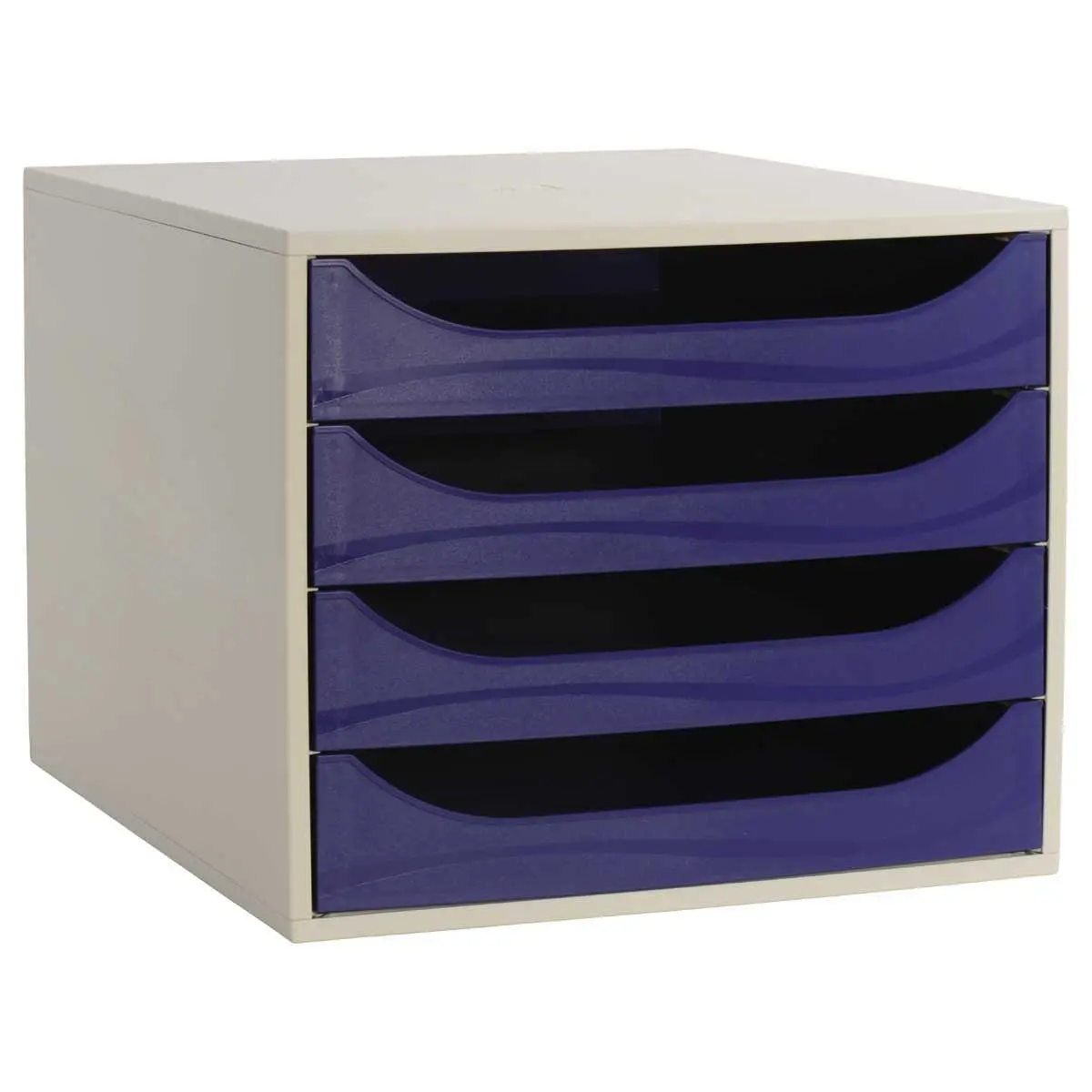 Module de classement 4 tiroirs - Bleu - FIDUCIAL photo du produit