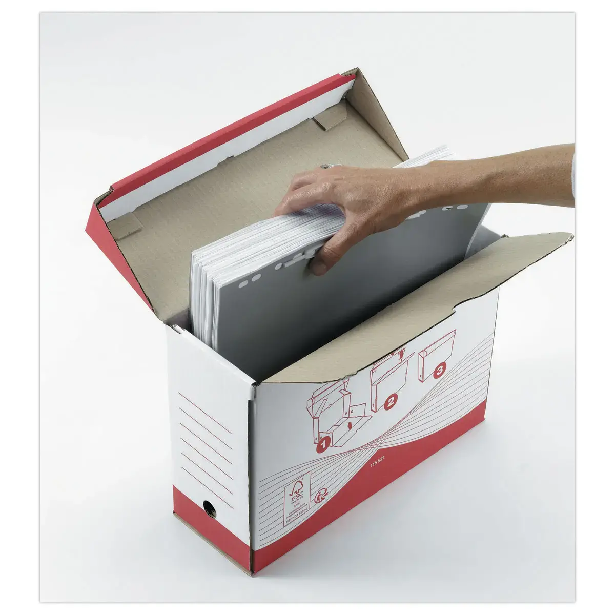 10 Bo&icirc;tes de classement et d'archives "Consultation" - Dos 12 cm - Fiducial photo du produit