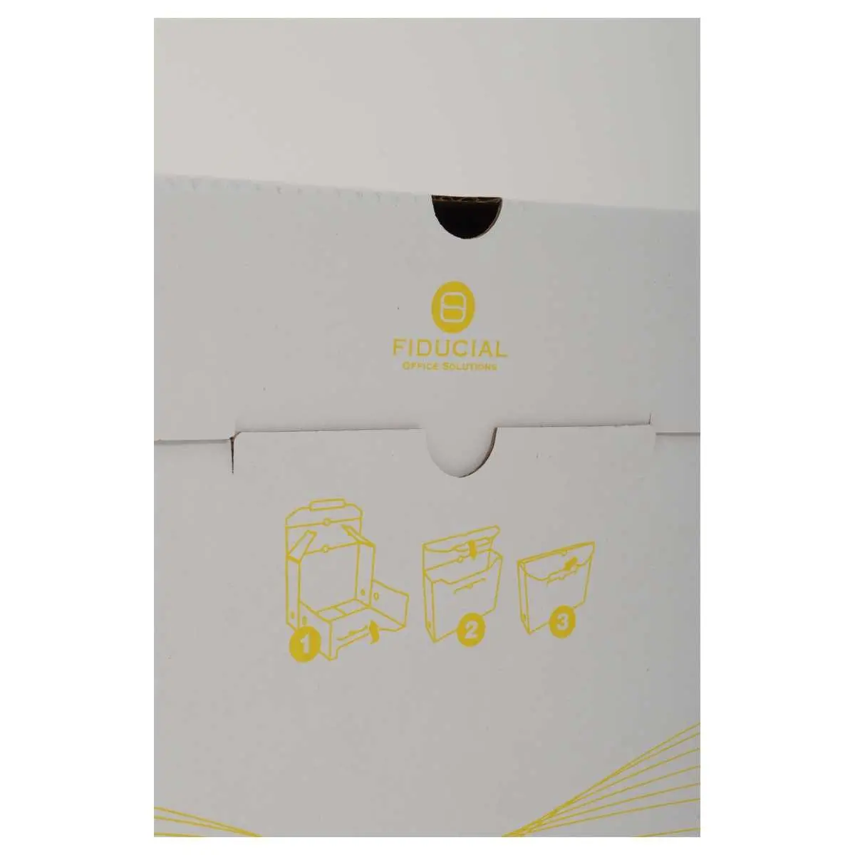 10 Boîtes à archives - Dos 10 cm - jaune - FIDUCIAL photo du produit