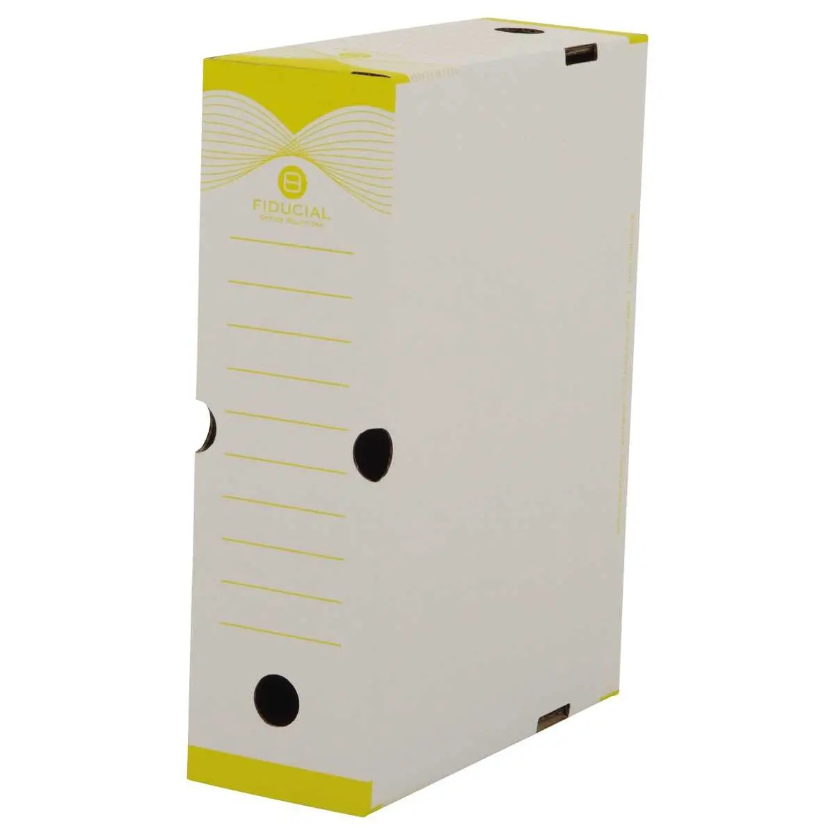 10 Boîtes à archives - Dos 10 cm - jaune - FIDUCIAL photo du produit