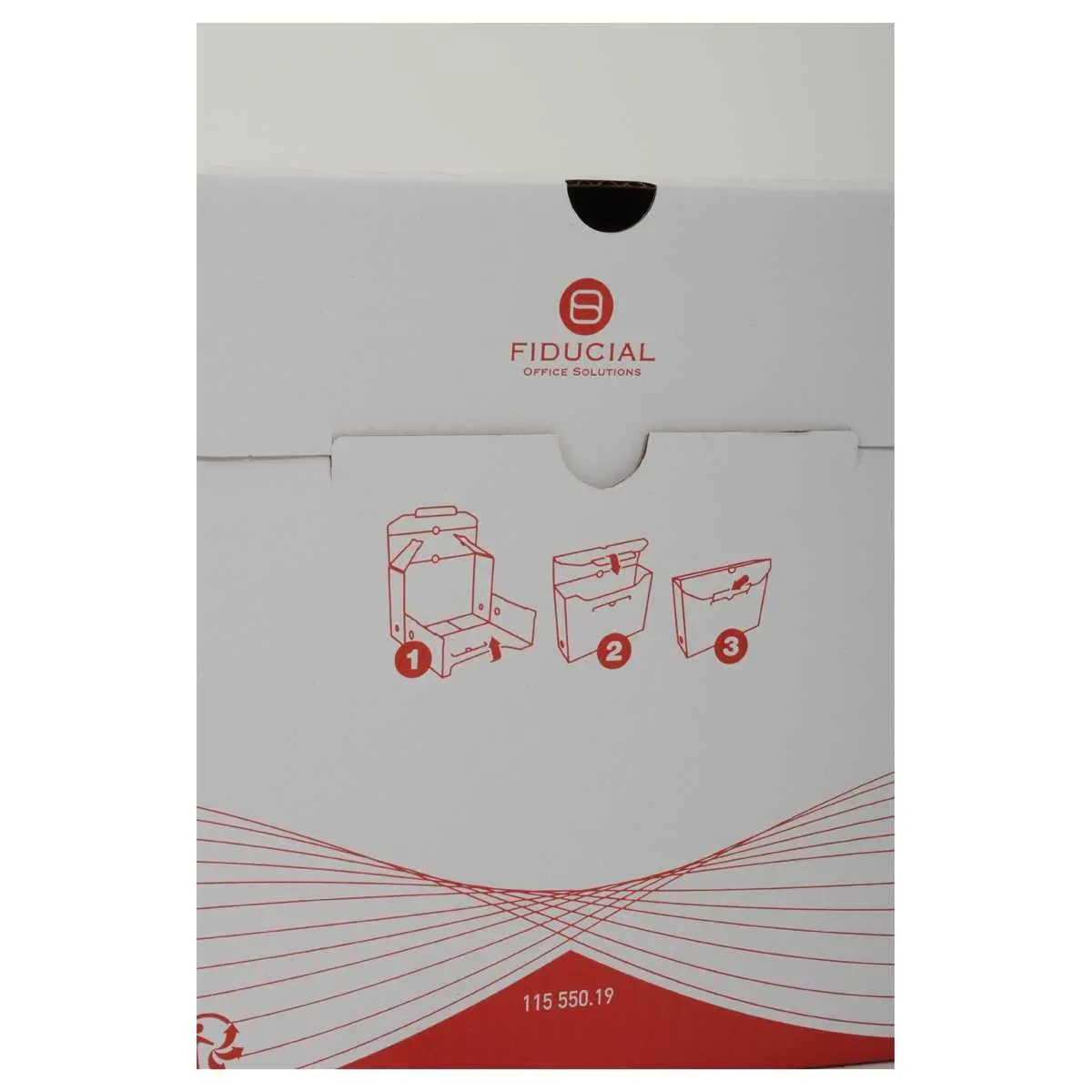 10 Bo&icirc;tes &agrave; archives - Dos 10 cm - Rouge - Fiducial photo du produit