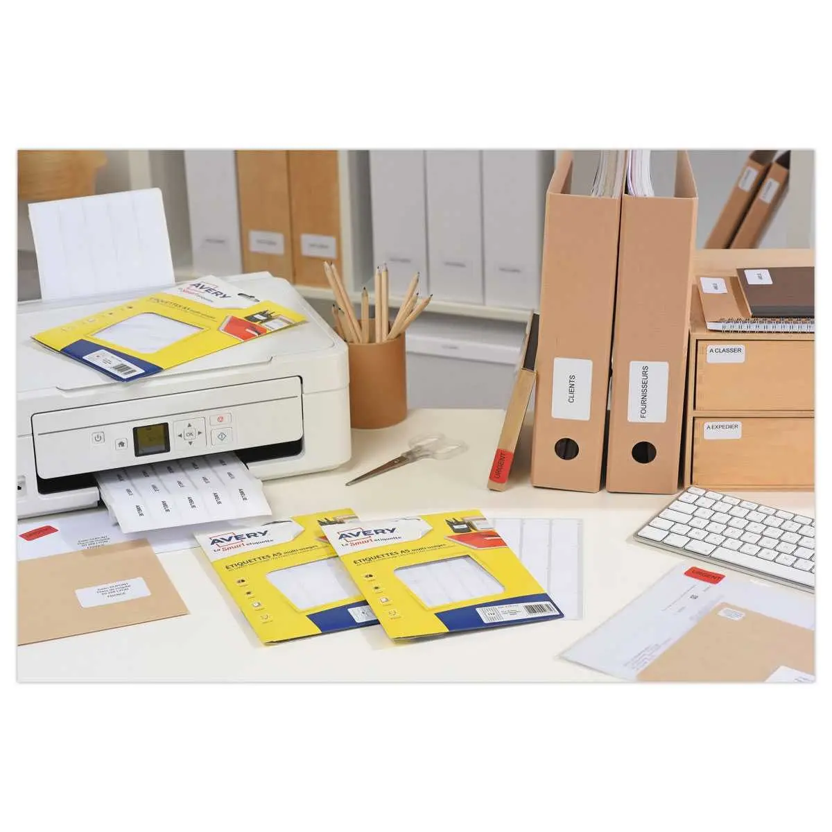 Etiquettes multi usages - 12x18,3 mm - blanc - AVERY photo du produit