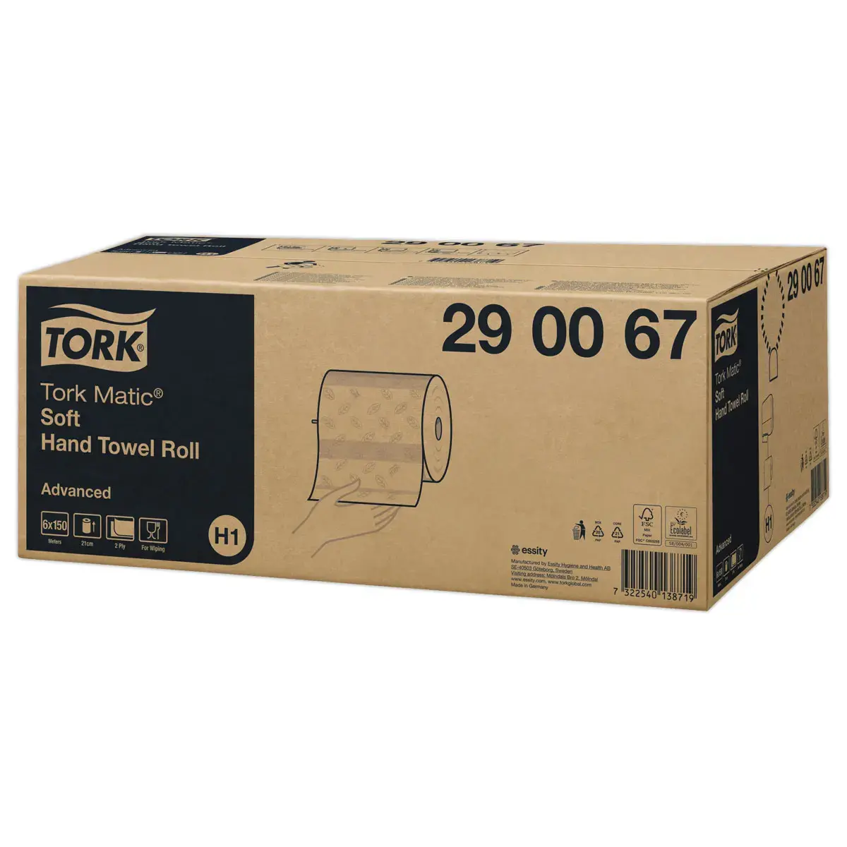 6 Essuie-mains doux H1 - Blanc - Tork photo du produit