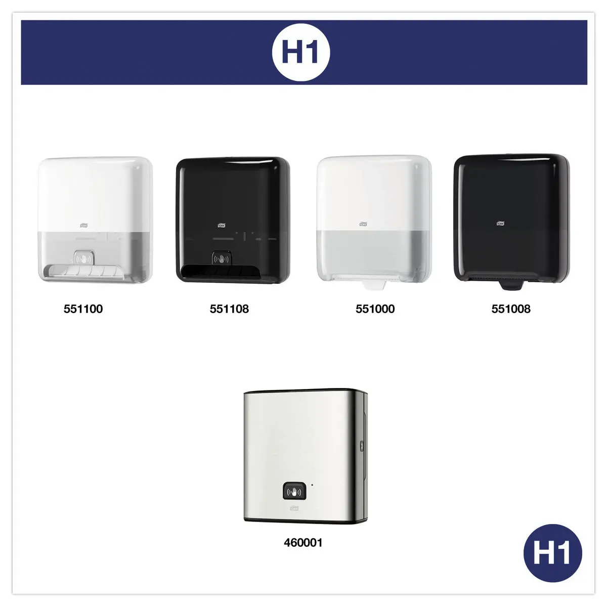 6 Essuie-mains doux H1 - Blanc - Tork photo du produit